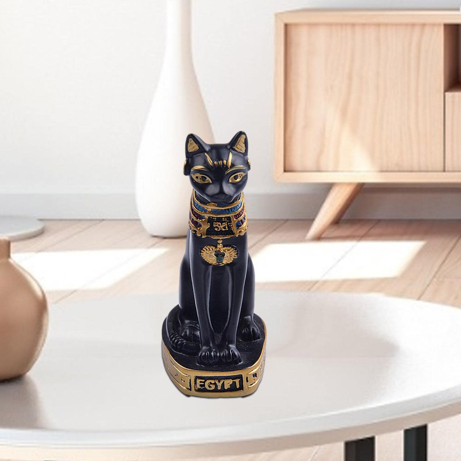 Amazon.co.jp: 猫の像と置物 | エジプトの女神バステトの彫刻 - 樹脂